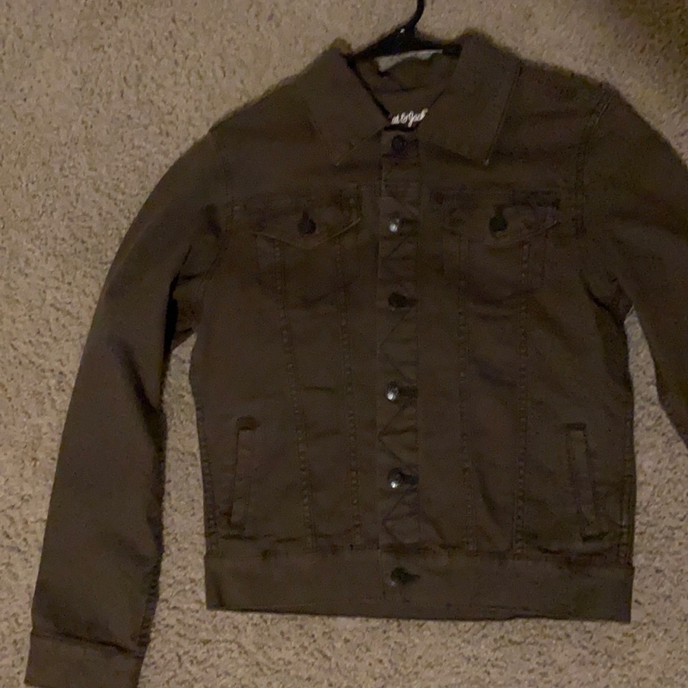 Olive Green Denim Jacket